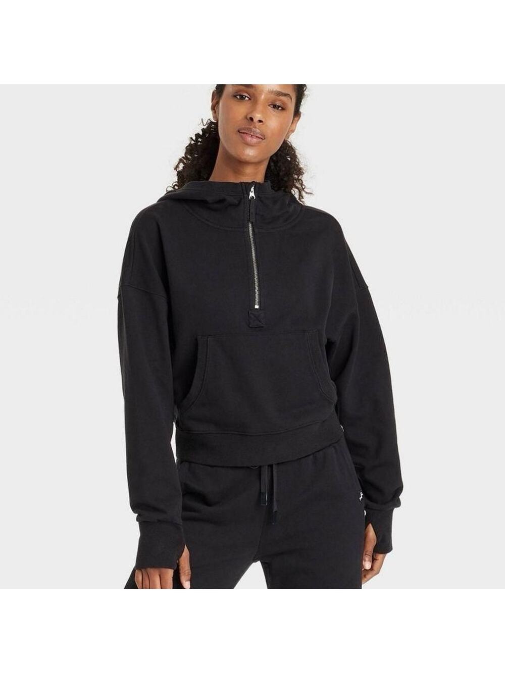 Joy Lab Black Quarter Zip Hoodie